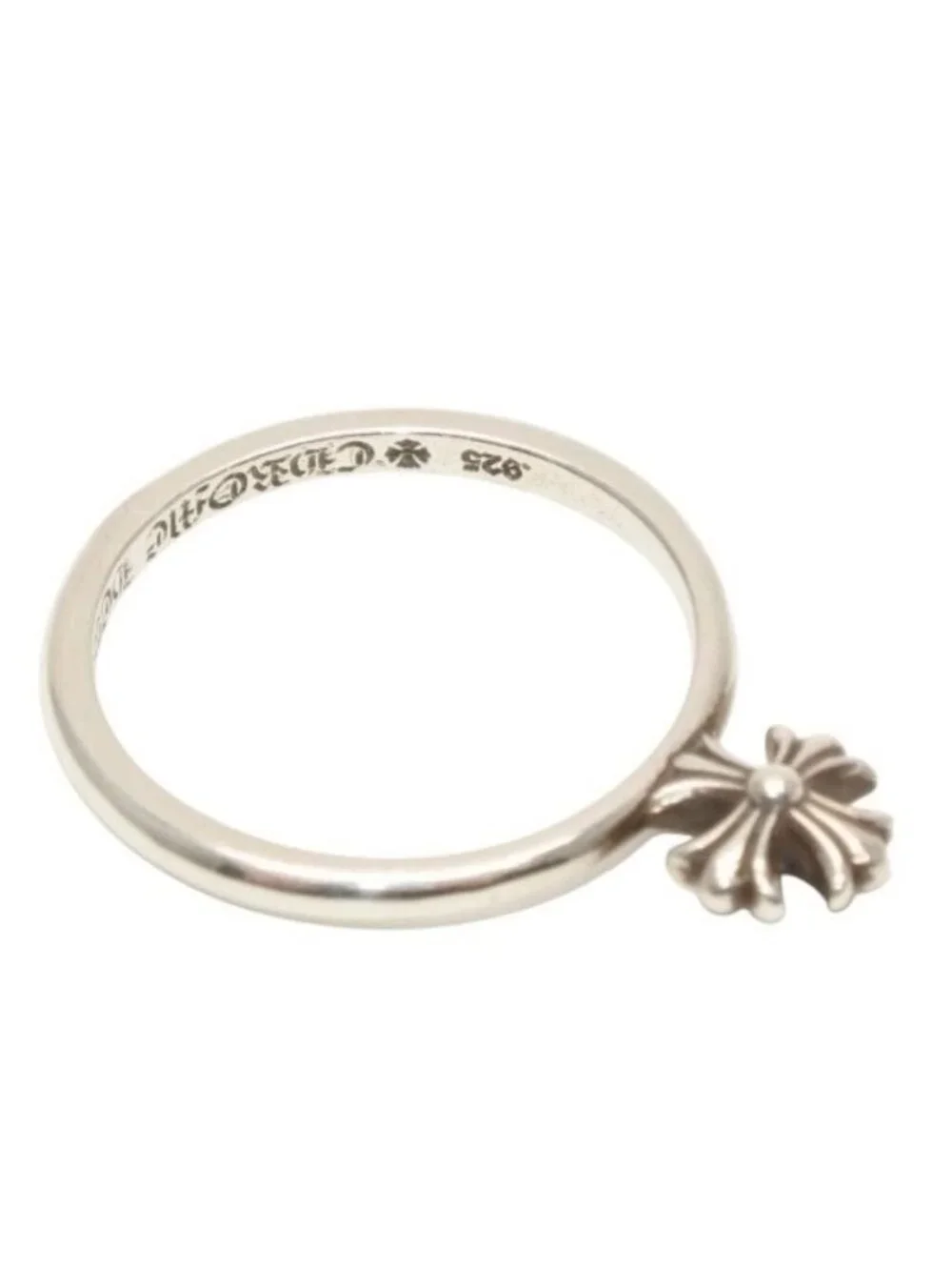 Chrome Hearts Bubble Gum Stand CH Plastic Sling Ring 925 Sterling Silver